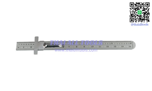 ไม้บรรทัด 150mm/6" RUSTLESS RULE &CLIP ROUND END KENNEDY