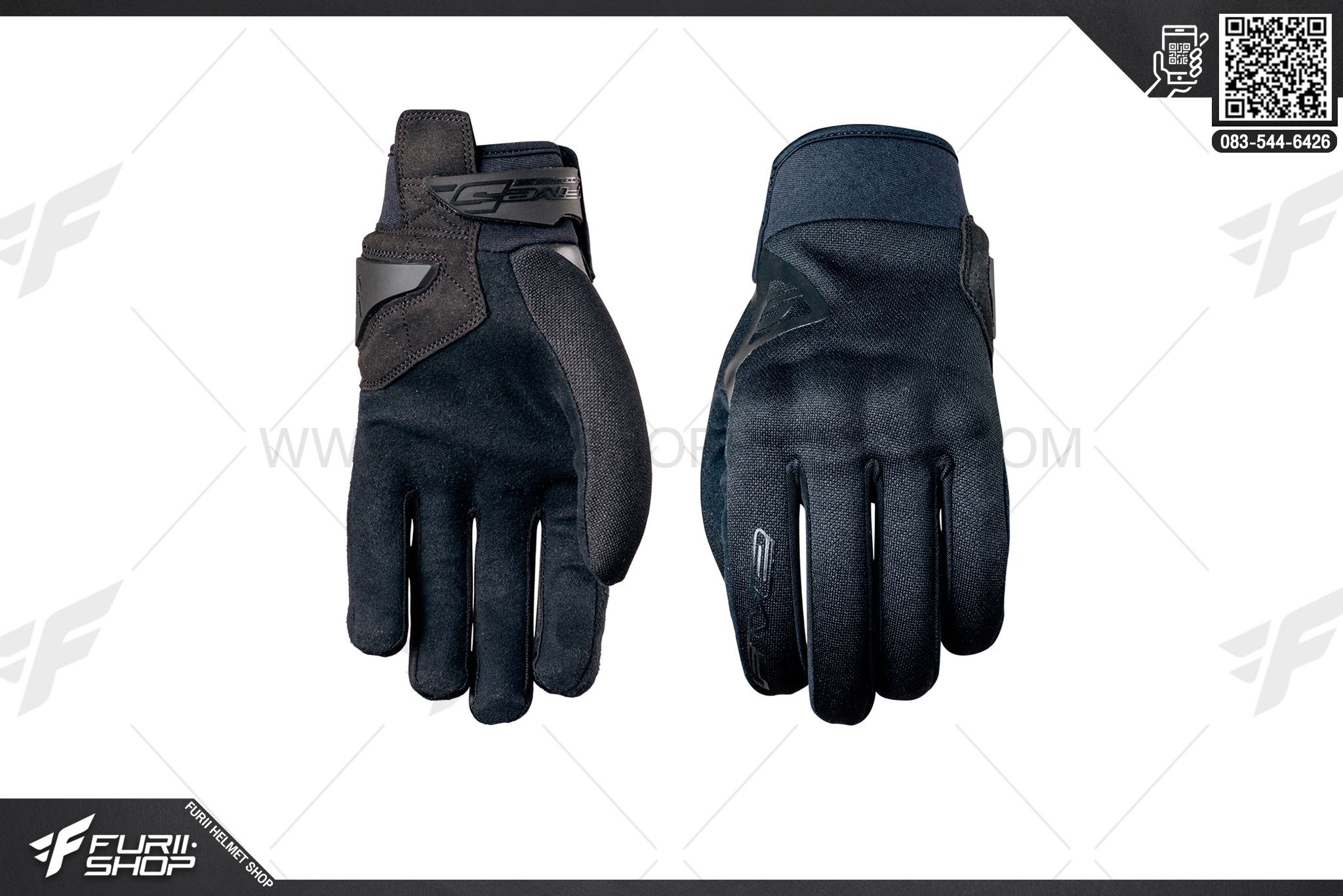 ถุงมือ Five Globe Black