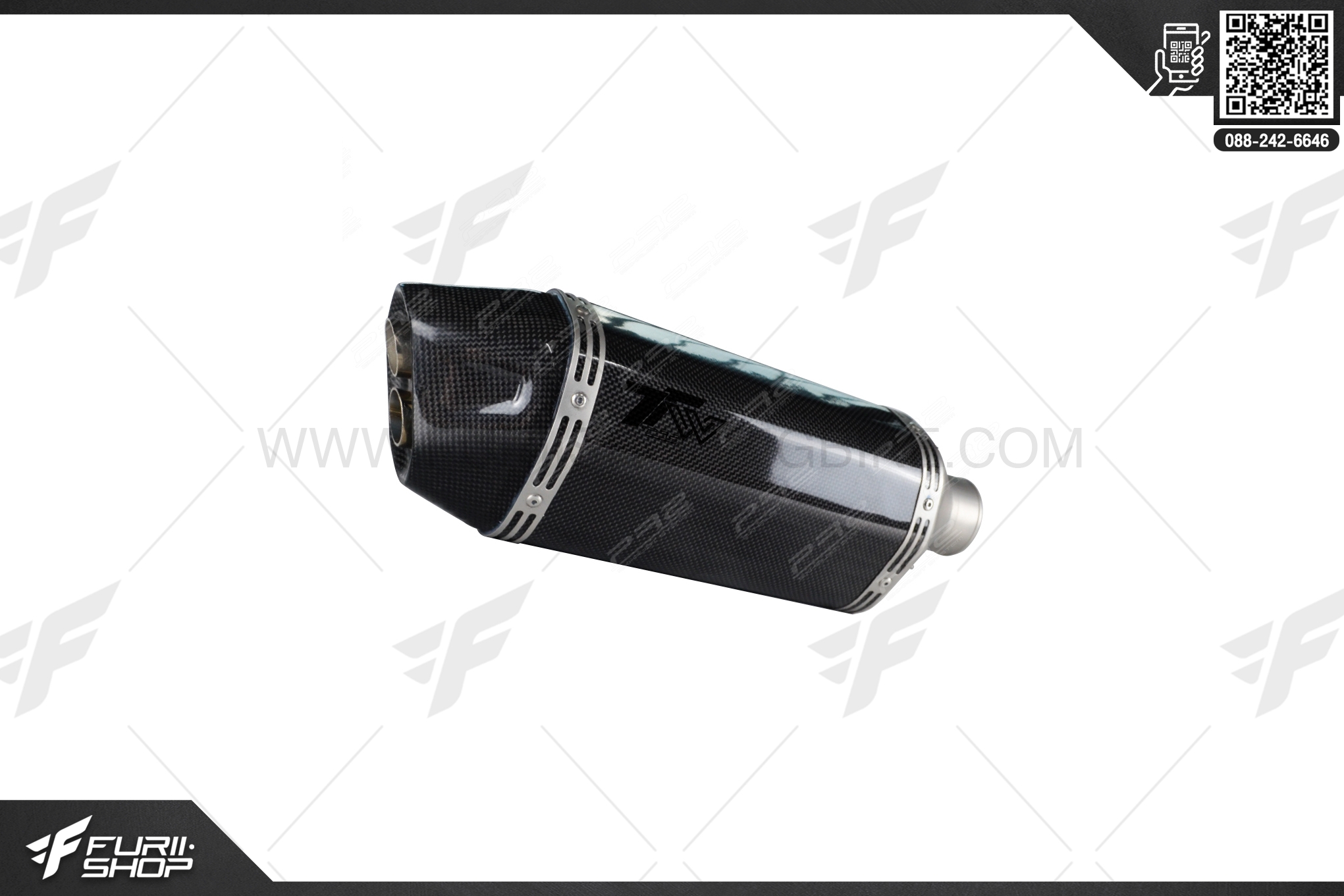 ท่อไอเสีย มอเตอร์ไซค์ PR2 HEX KEVLAR FOR CBR250RR 2019