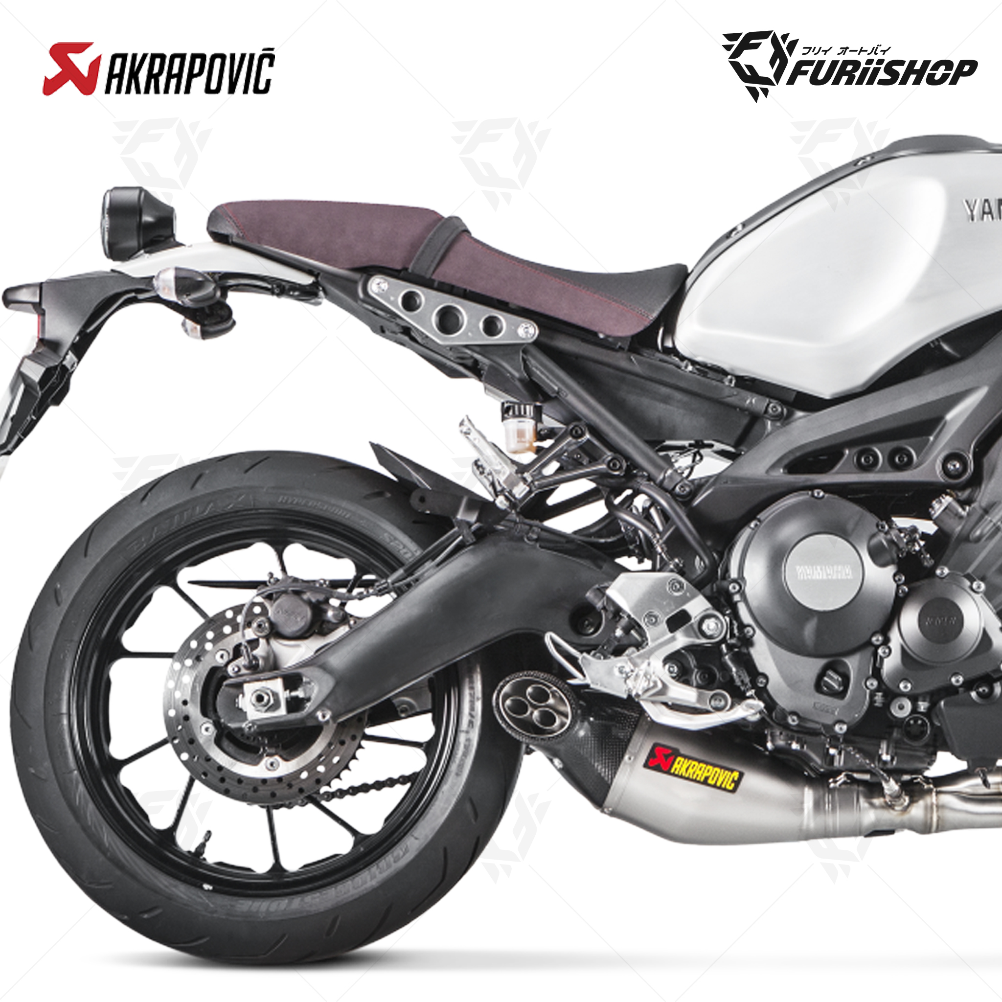 ท่อมอเตอร์ไซค์ Slip-On Akrapovic - Carbon-Titanium Limited Laser : for Yamaha XSR900 2017-2021