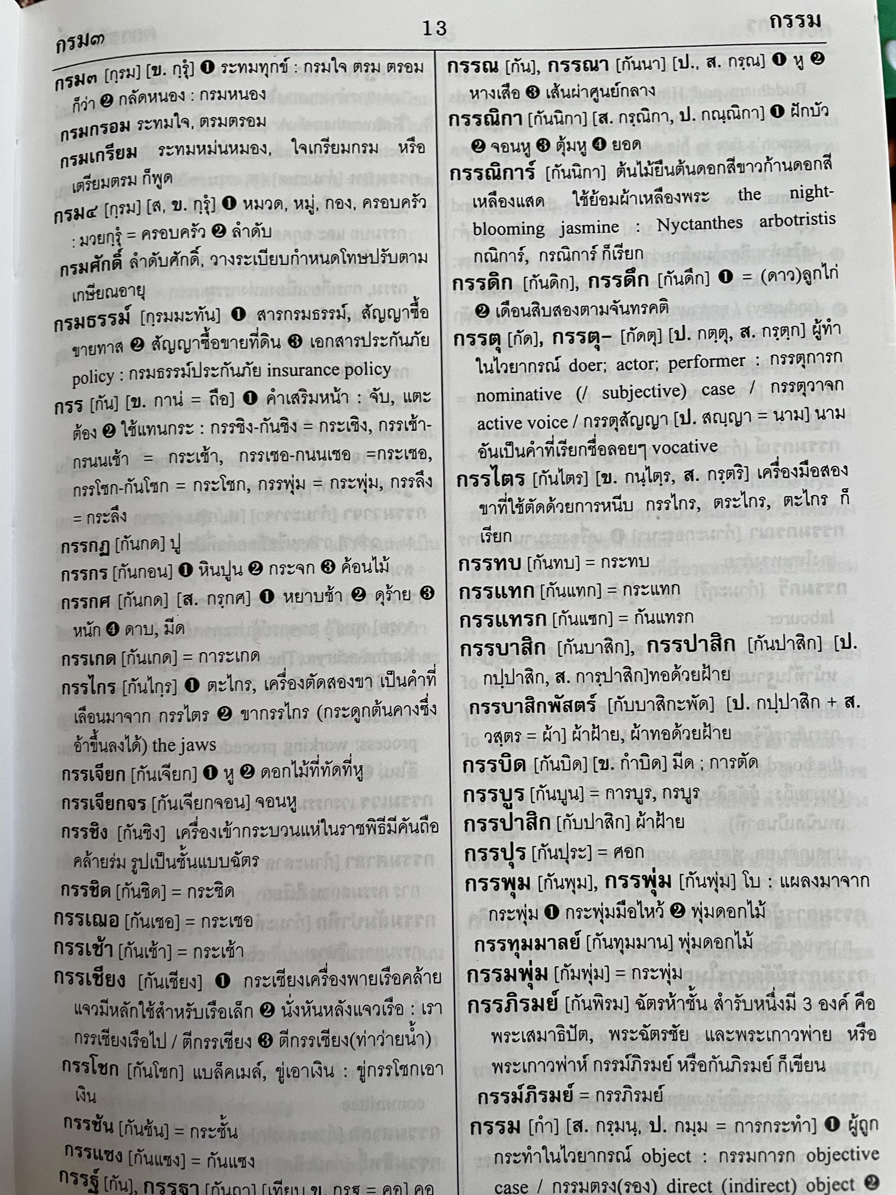 พจนานุกรมไทย ฉบับใหม่ ศัพท์โดดและคำผสมกว่า 87,000 คำ รวบรวมคำบาลี สันสกฤต ทั้งศัพท์เต็มรูปและที่กร่อนตัวสะกดที่ 1 ออก โดย เธียรชัย เอี่ยมวรเมธ 7,500 กรัม