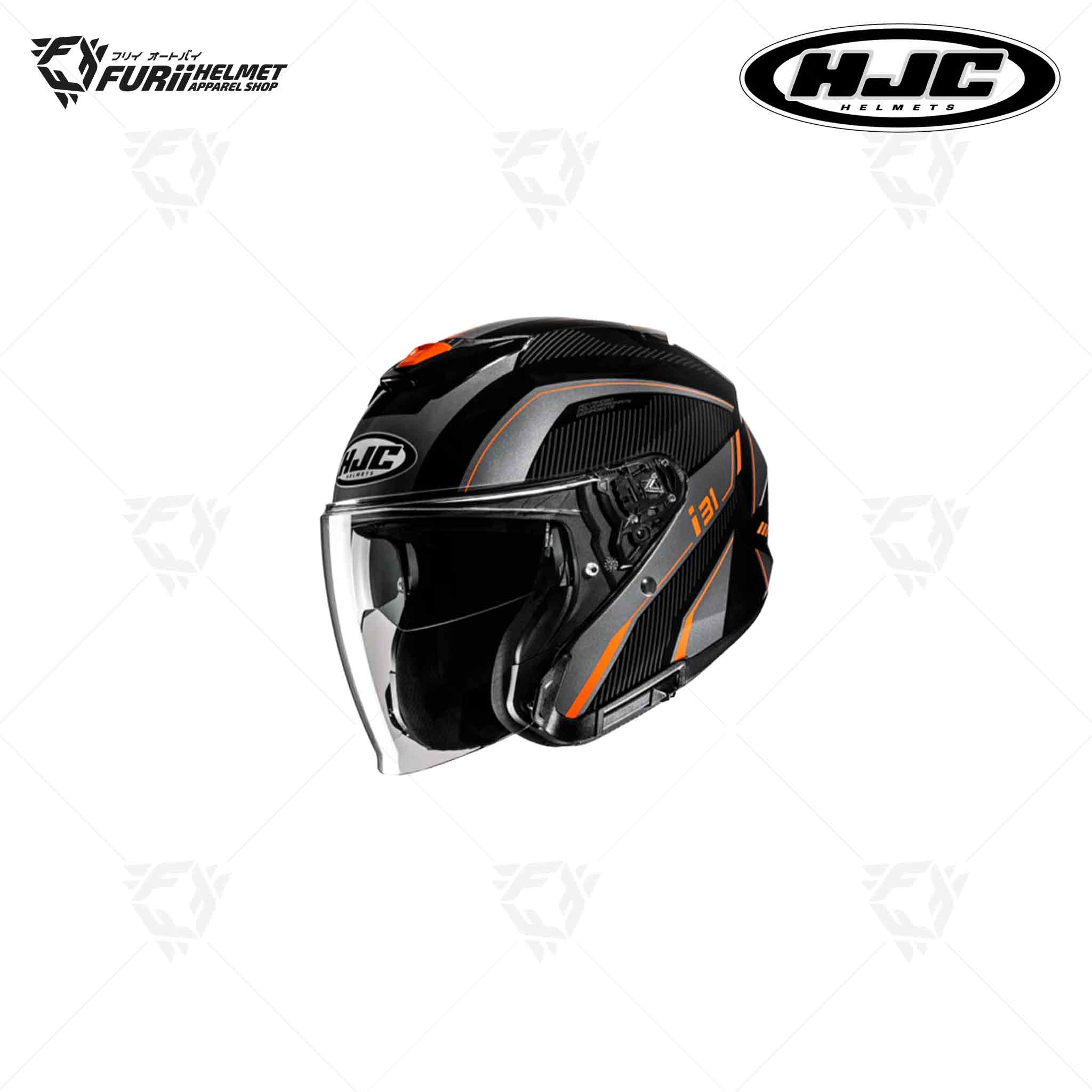 หมวกกันน็อค HJC I31 Open Face RENO : MC7 สีเทา/ดำ/ส้ม ผิวเงา (มี มอก.)