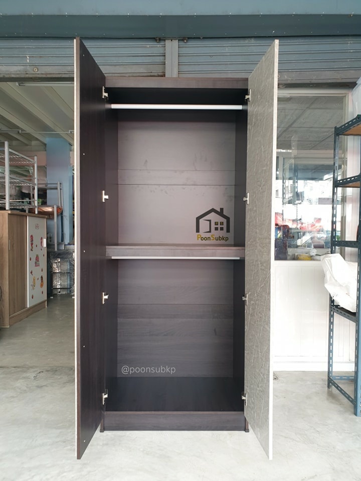 ตู้เสื้อผ้า80ซม. 2ราวเเขวน รุ่นวิลเลจ