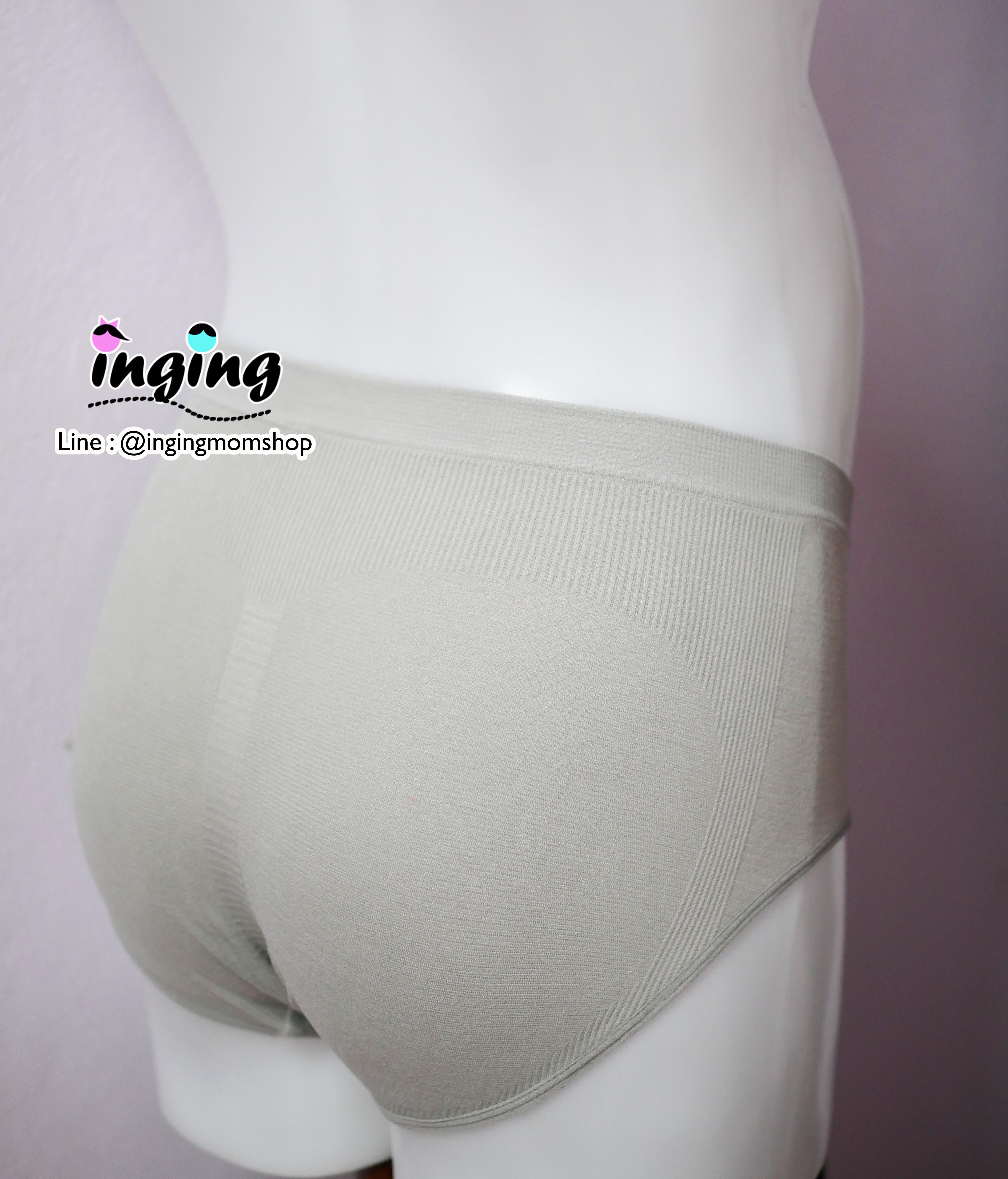 J1103_[Size-F-สีเทา]_กางเกงในคนท้อง