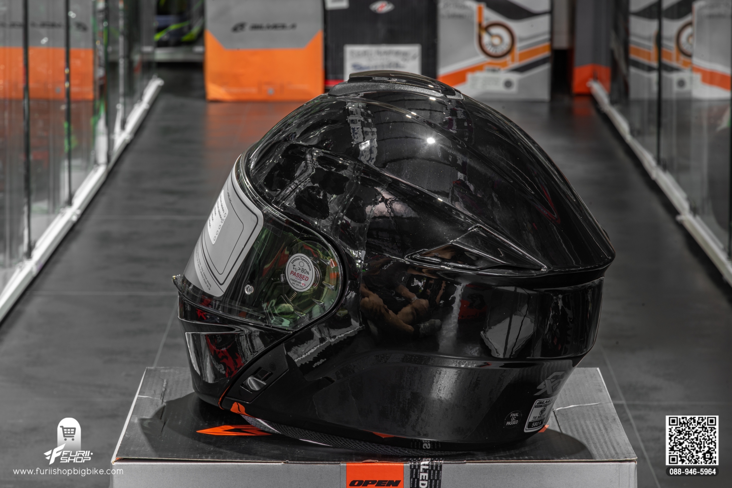 หมวกกันน็อค BIMOLA EXPLORER PLAIN BLACK (GLOSSY)