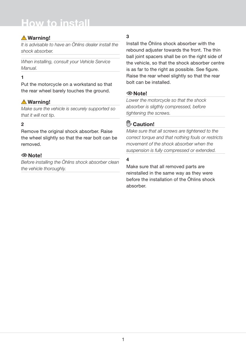 โช๊คหลัง OHLINS Sweden KA906 For Kawasaki Er-6n 2009-2014