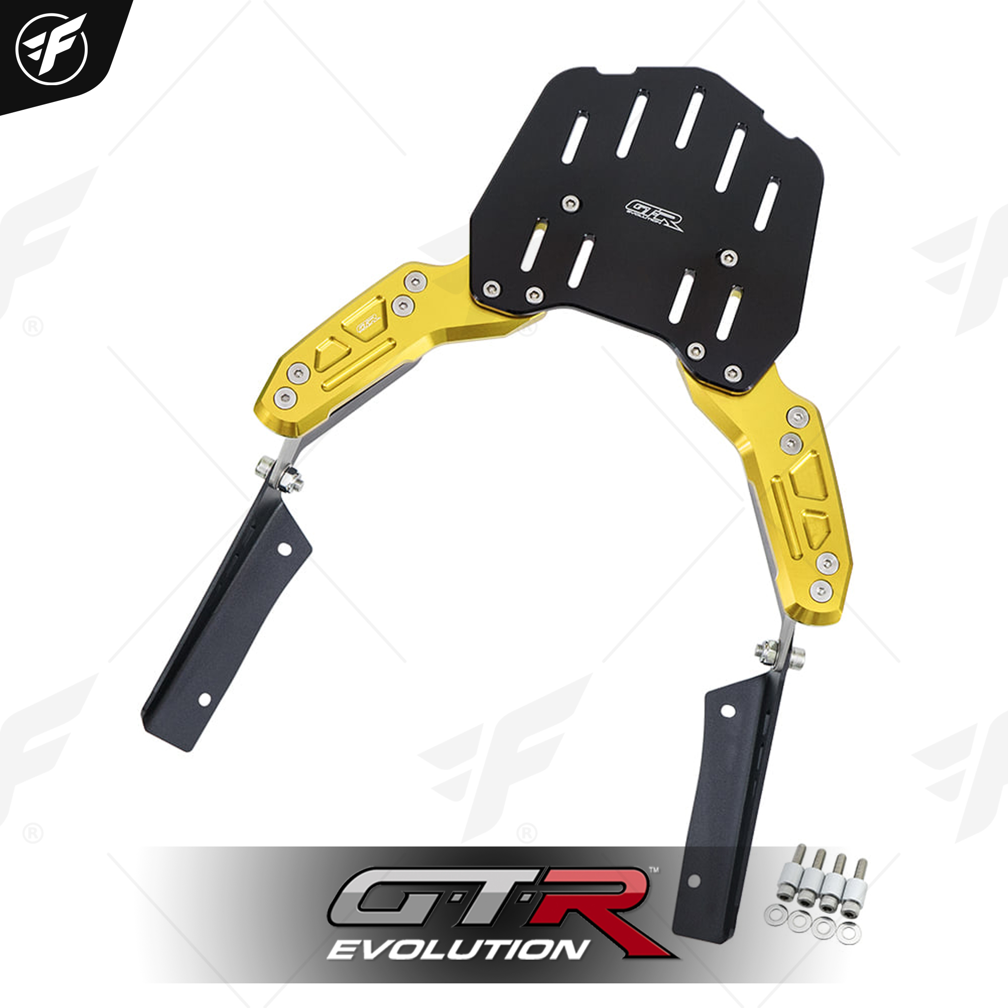 แผ่นรองกล่องท้ายเบาะอเนกประสงค์ + พร้อมมือจับ 2D GTR FORZA-350 ทอง