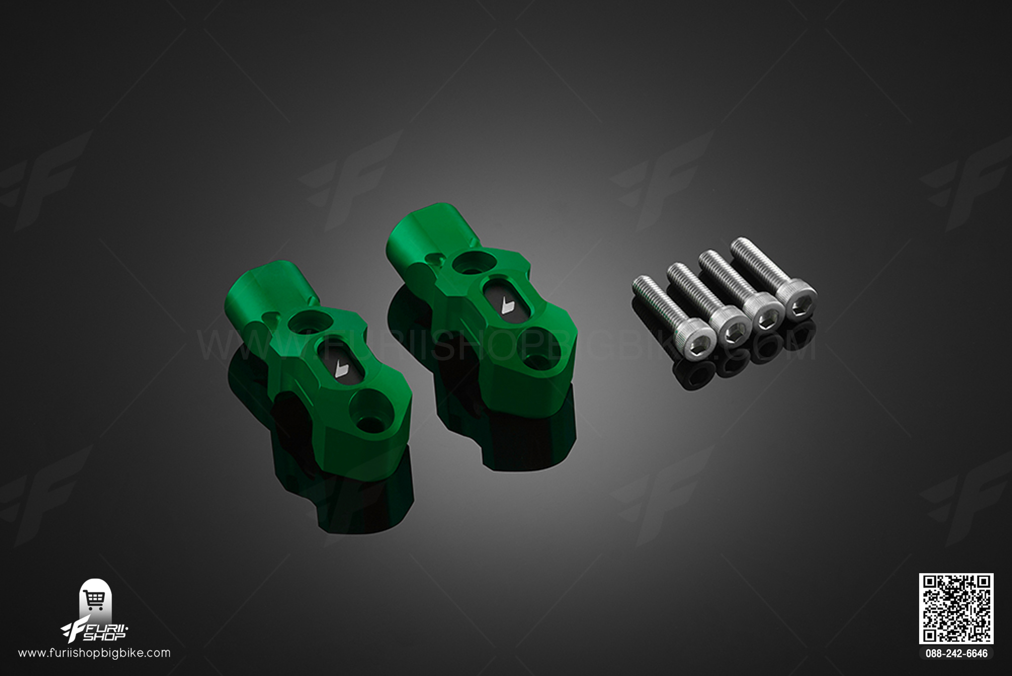 Rotating Bar Clamps With Mirror Hole (2 Pieces) Bikers Versys650ABS 2015-2020