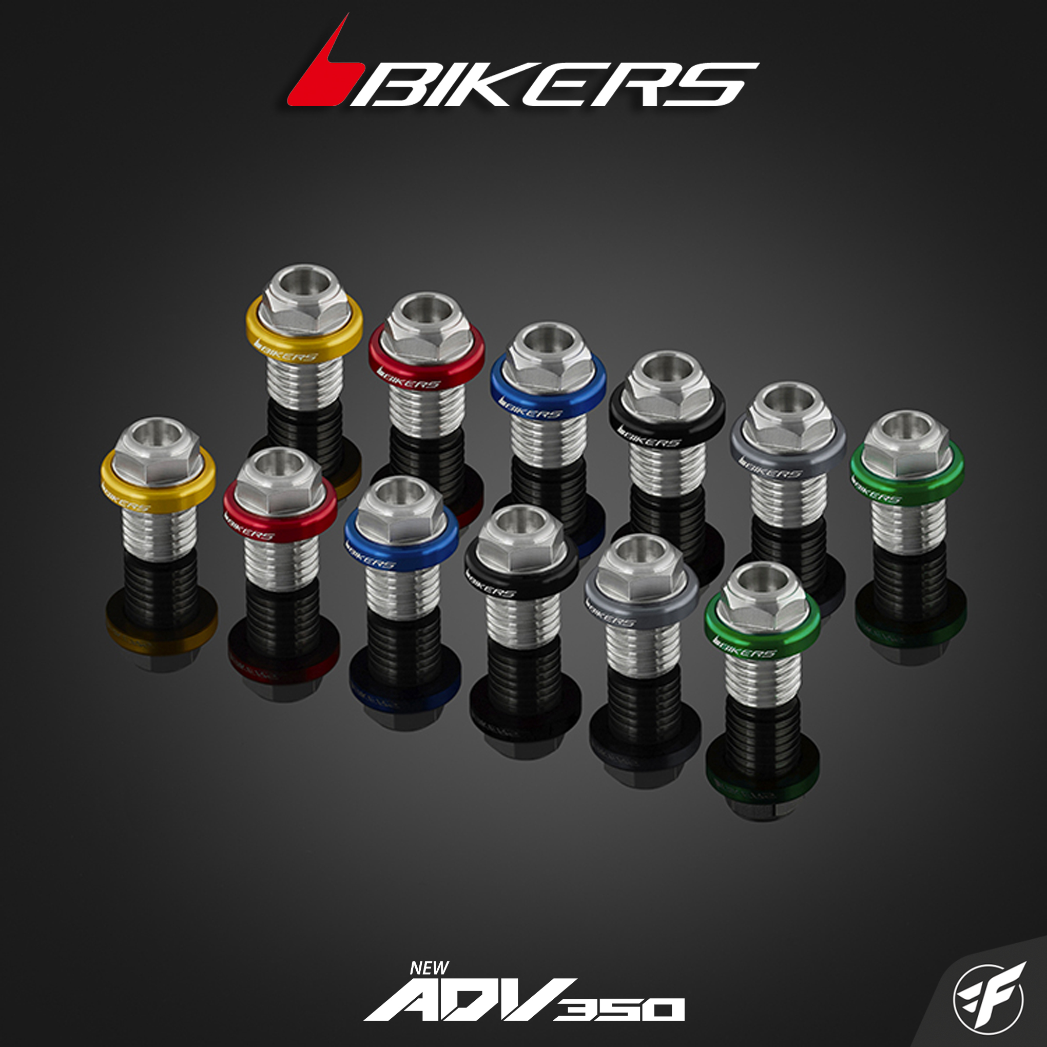 โบลท์สแตนเลสปิดรูหูกระจก (2 ตัว) Bikers for Honda ADV350