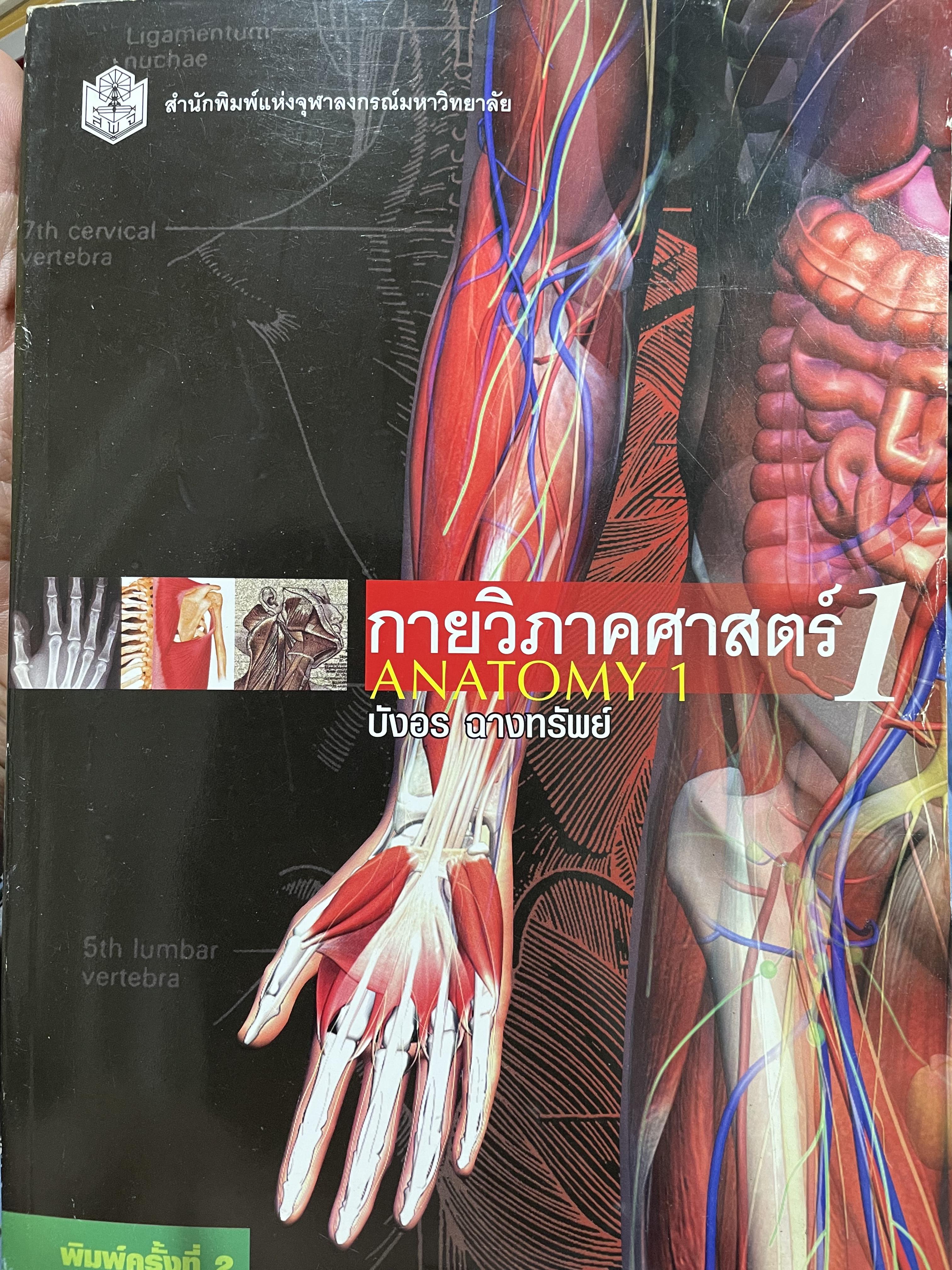 กายวิภาคศาสตร์ 1 ANATOMY. 1. ผู้เขียน บังอร ฉางทรัพย์ สำนักพิมพ์แห่งจุฬาลงกรณ์มหาวิทยาลัย 8,500 กรัม