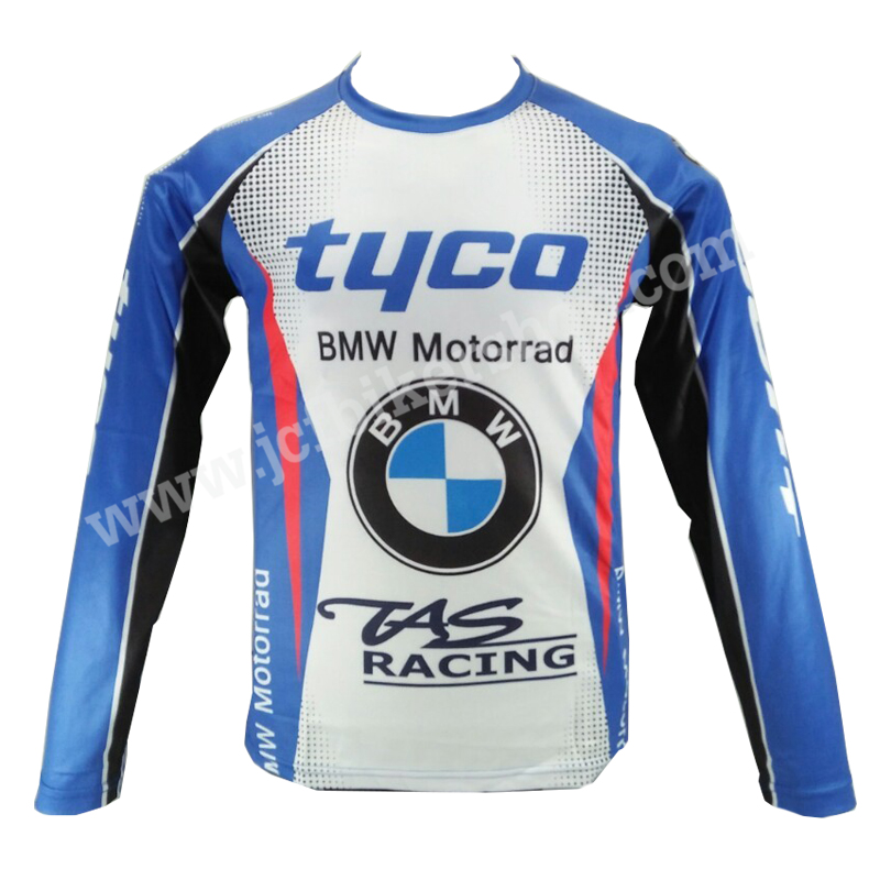 เสื้อยืดขี่มอเตอร์ไซค์ เสื้อยืดมอเตอร์ไซค์ เสื้อแขนยาวBMW JT-919Lผ้าไมโคไฟเบอร์มีประสิทธิภาพในการซับเหงื่อสูงสวมใส่สบายไม่เหนียวติดตัว