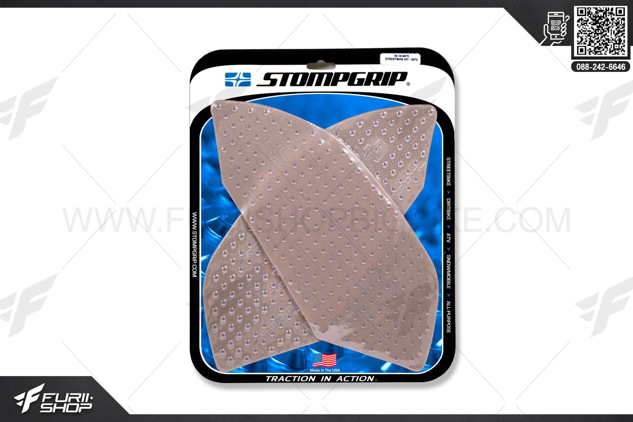 กันรอยข้างถัง STOMPGRIP Aprilia RSV4 (09-16) Clear