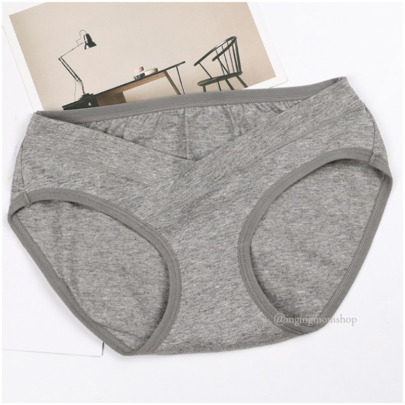 L5348C_[Size-M-สีเทา]_กางเกงในคนท้องเอวต่ำ