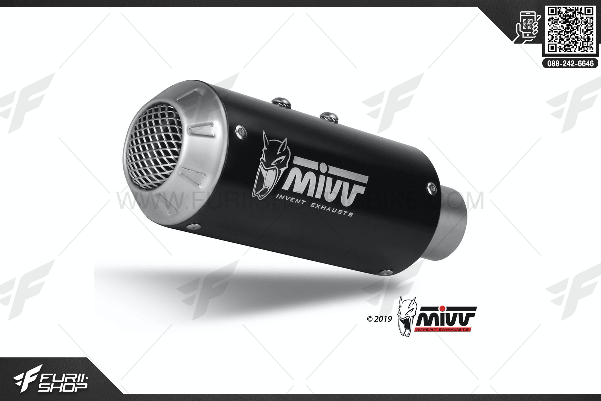 ท่อมอเตอร์ไซค์ MIVV MK3 BLACK BLACK STAINLESS STEEL FOR YAMAHA R6 2017+ ท่อแต่ง ท่อสูตร ท่อบิ๊กไบค์ ท่อBigbike ท่อไอเสีย