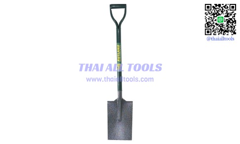 พลั่วเหล็กคาร์บอน CARBON STEEL SQUARE SHOVEL METAL SHAFT RUTLAND