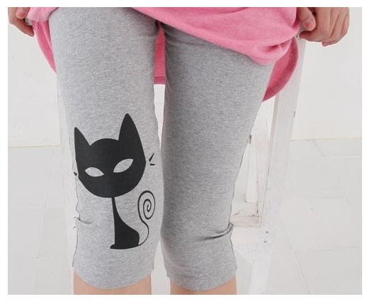 กางเกงเลกกิ้งคนท้อง ลายการ์ตูนน้องแมว