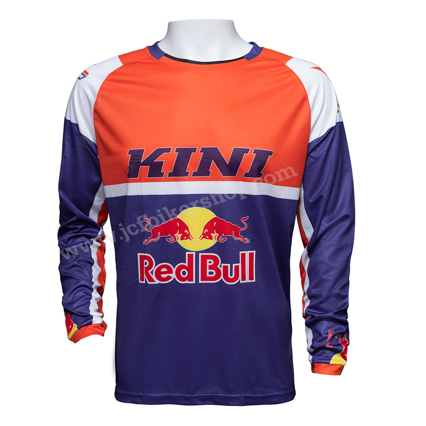 เสื้อวิบากแขนยาว MOTOCROSS KTM KINI RED BULL ส้ม-กรม-ไหล่ขาว