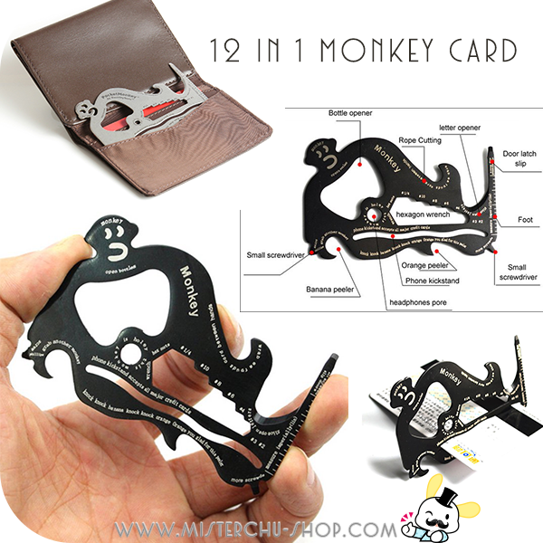 12 in 1 Monkey Card การ์ดลิงสารพัดประโยชน์
