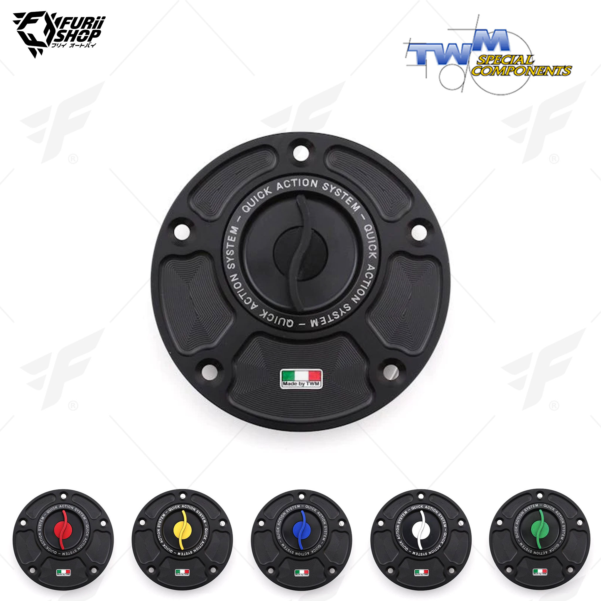ฝาถังน้ำมัน Aluminium Fuel Cap TWM TYPR.01 : for Yamaha YZF-R3 15-21/YZF-R6 99-21/FZ 6/Fazer 04-16/FZR-750 06-16/YZF-R1 98-21/FZ 1/FZ 8/Fazer