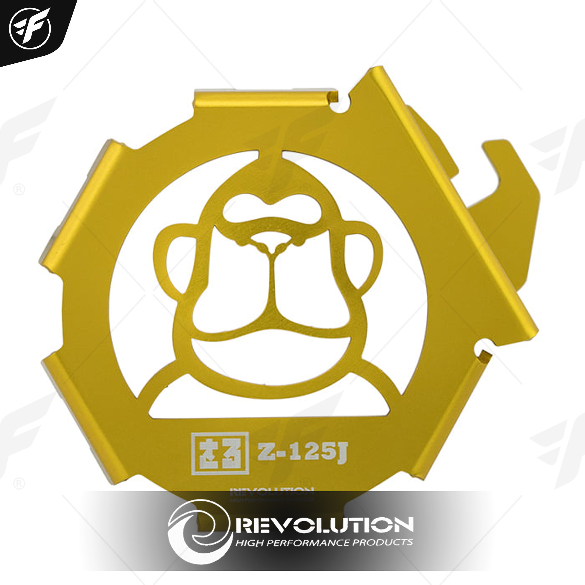 บังแตร (อลูมิเนียม) REVOLUTION MONKEY-125 ทอง (ไม่ถอดไฟหน้า)