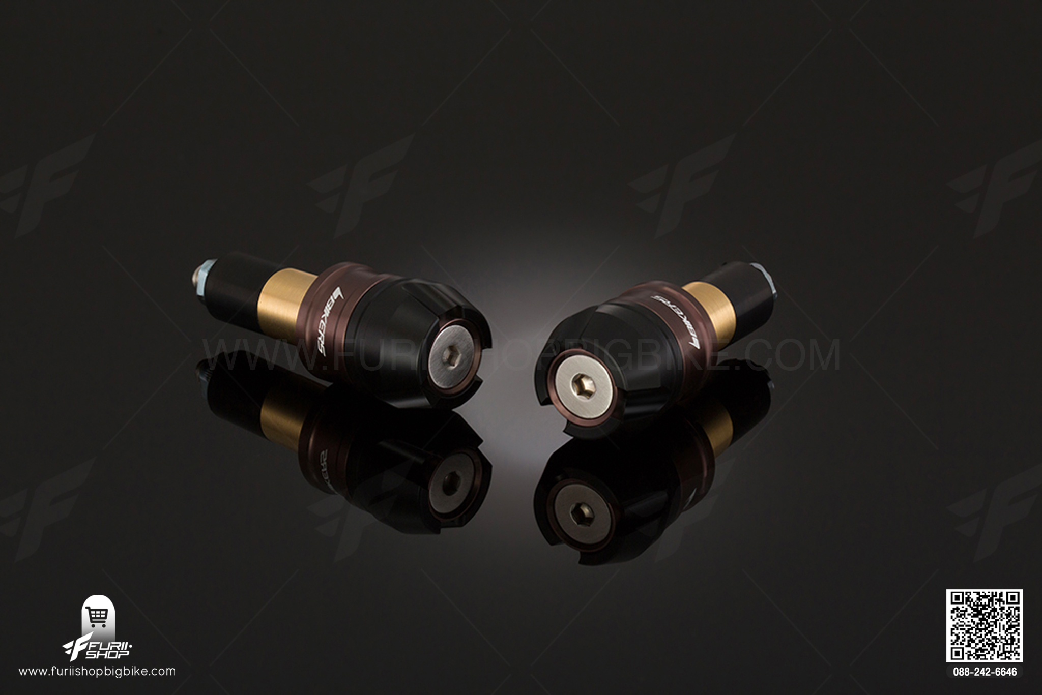 แฮนด์บาร์ Handle Bar Caps (used with BIKERS Handle Bar) Bikers Ninja650, Z650, Versys650 2015-2019