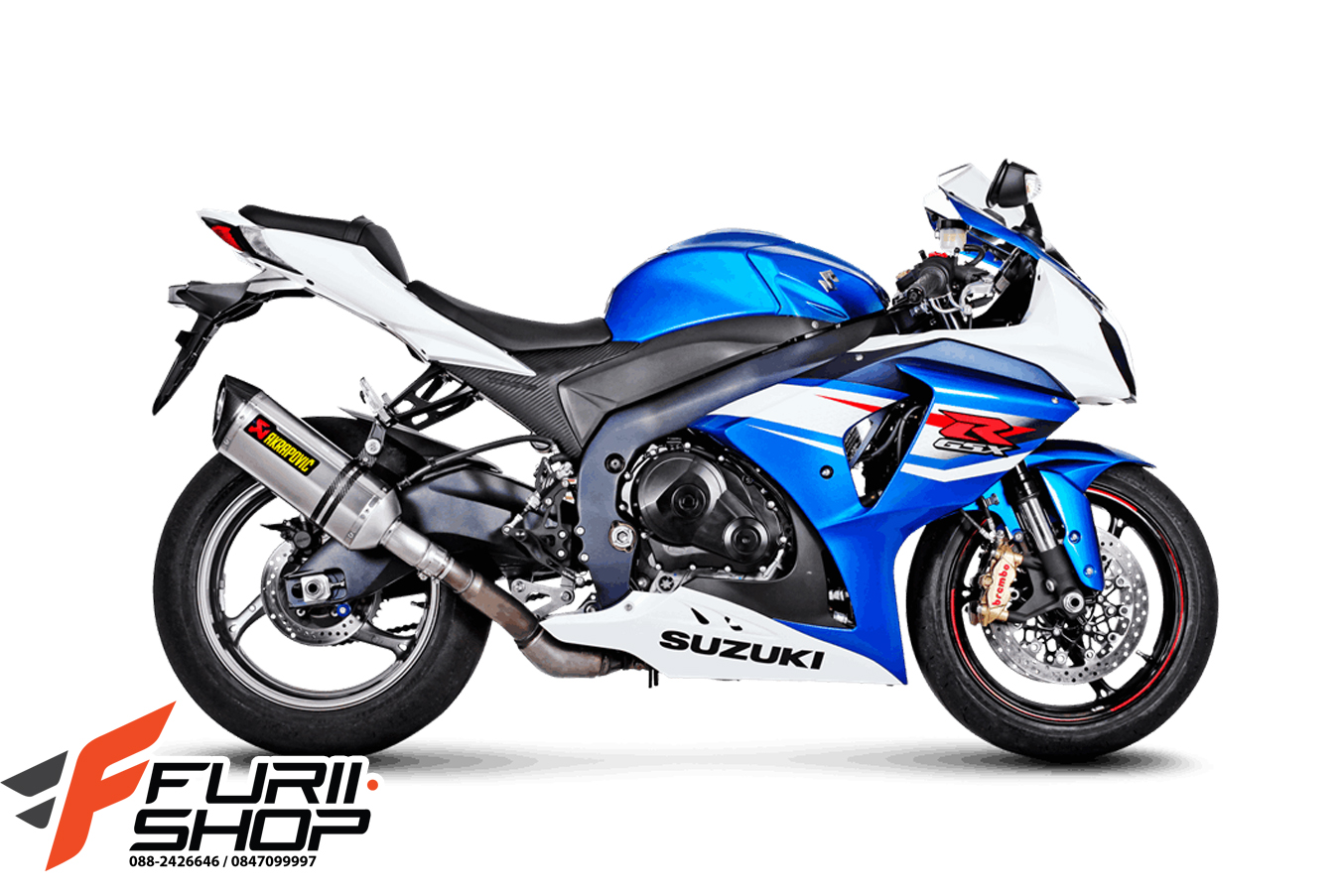 ท่อไอเสียมอเตอร์ไซค์ AKRAPOVIC SLIP-ON FOR SUZUKI GSX-R1000 (2012-2015)