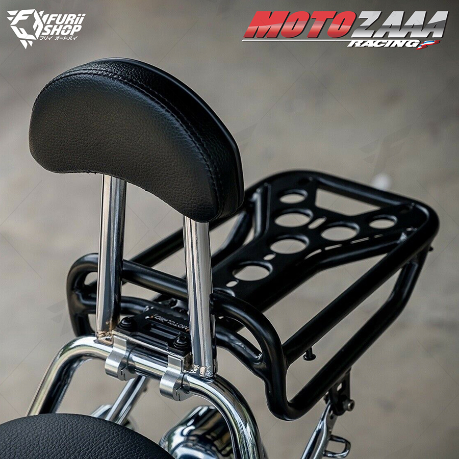 ตะแกรงหลังพร้อมที่พิงหลัง MOTOZAAA Rear Rack Set #A Black : for Honda DAX 125