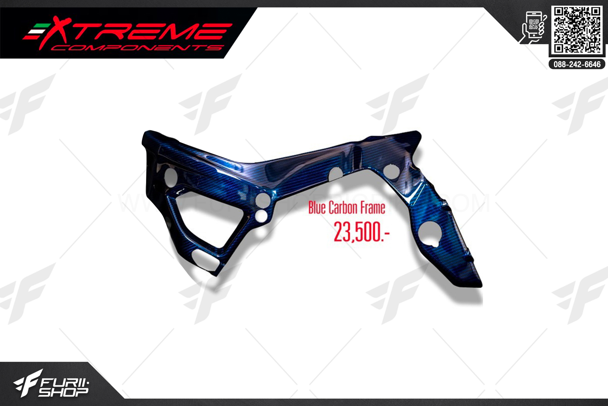Blue Carbon Frame ExTreme Components For BMW S1000RR 2020