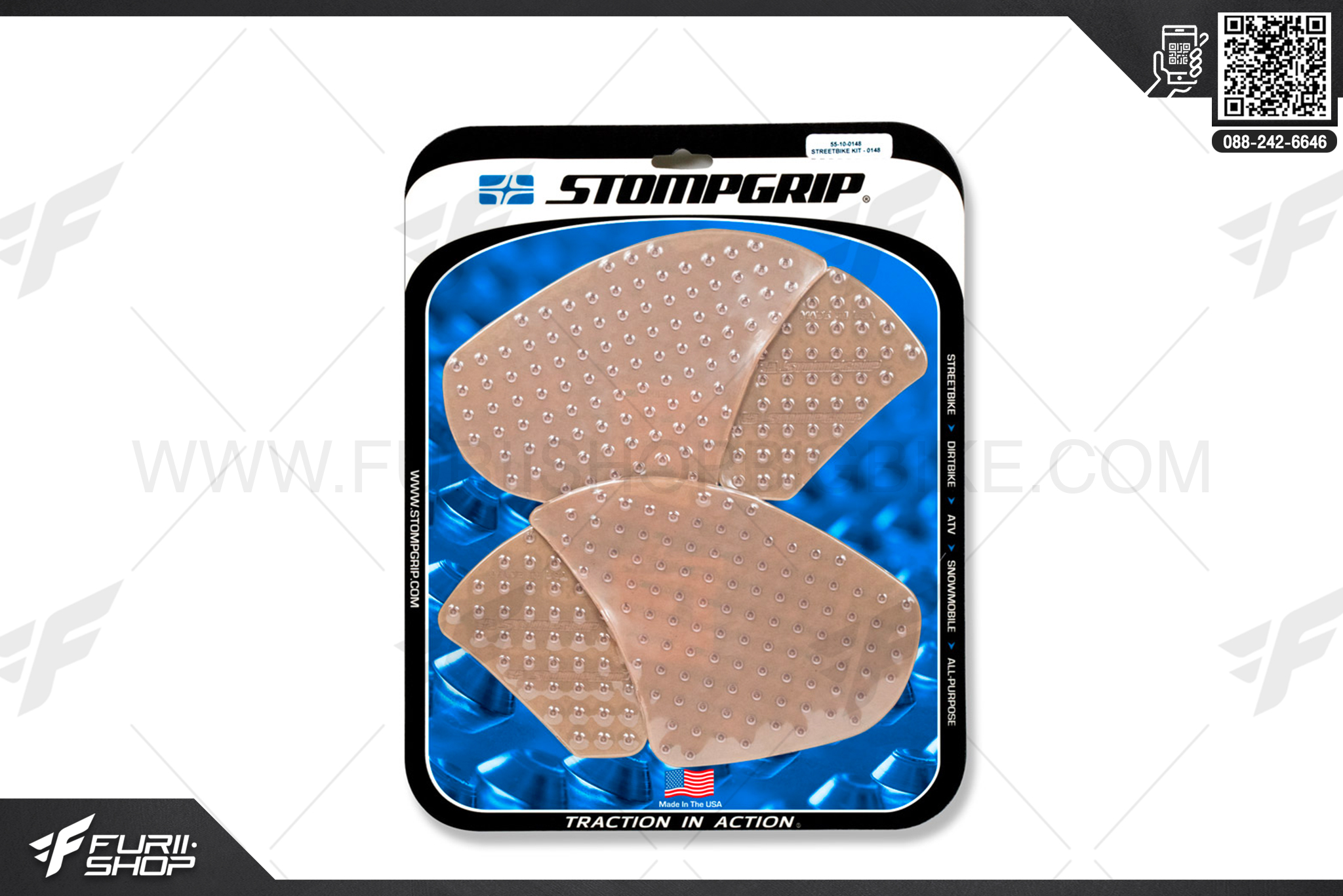กันรอยข้างถัง STOMPGRIP Ducati Panigale V4 Clear