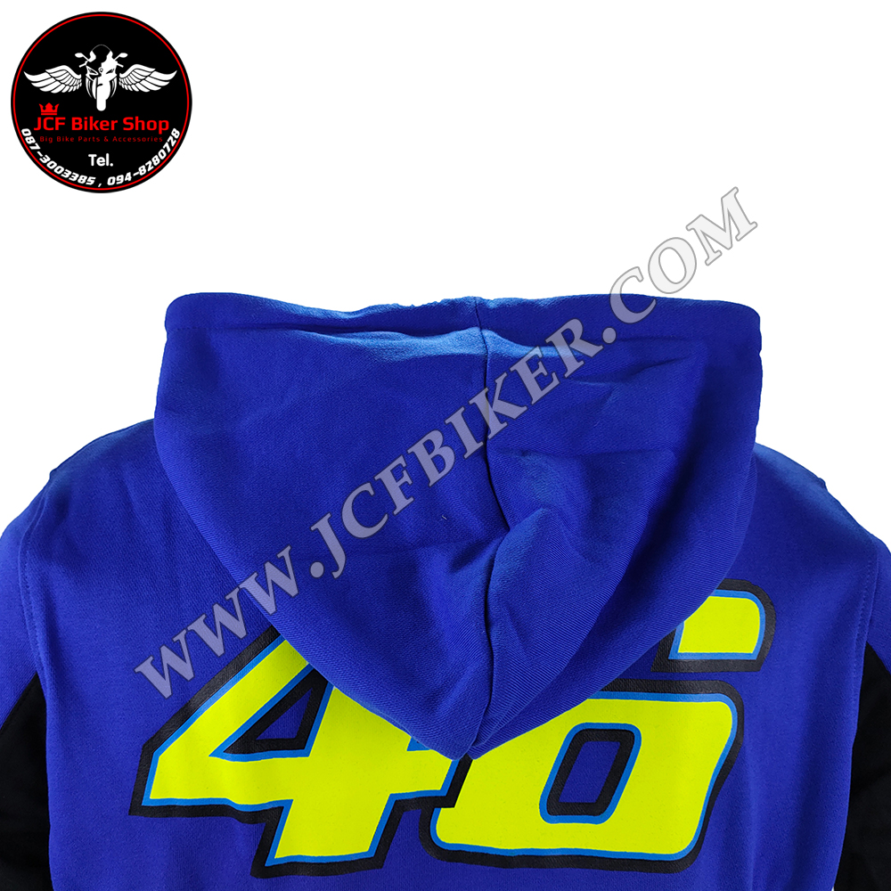 เสื้อฮู้ดมอเตอร์ไซค์ เสื้อฮู้ดบิ๊กไบค์ ผ้าCotton 100% โมโตจีพี ยามาฮ่า 46 W02