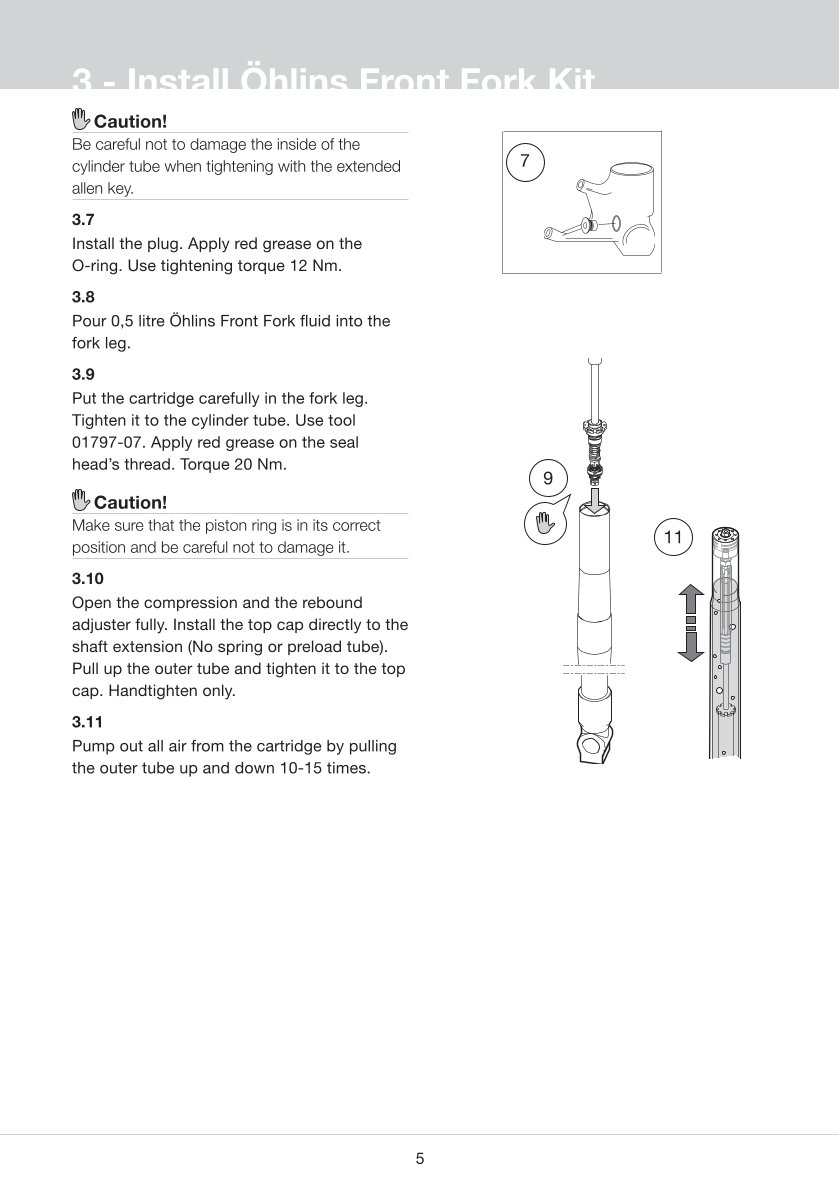 สปริงโช้คหน้า Ohlins FGK224 For Ducati 1199 Panigale (Marzocchi) 2012-2014