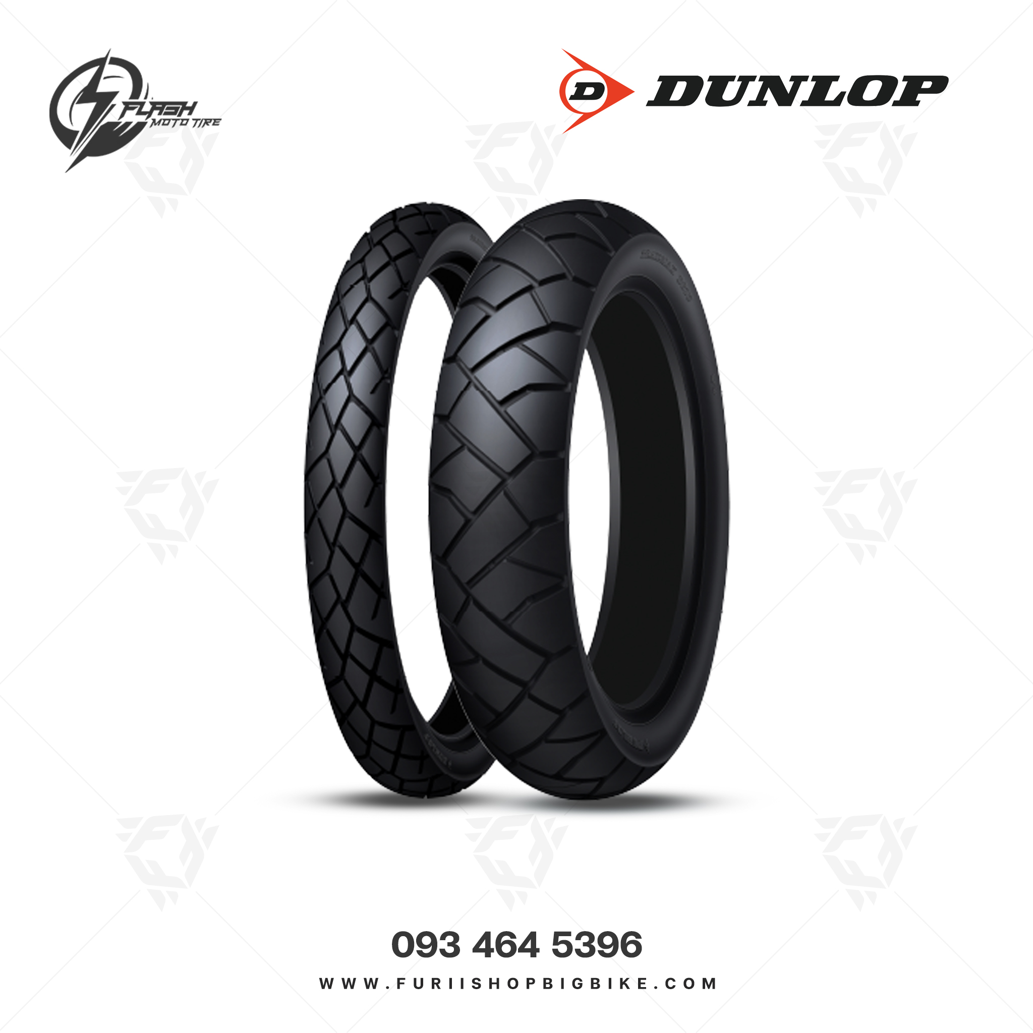 ยางมอเตอร์ไซค์บิ๊กไบค์ DUNLOP Trailmax D610 : 90/90-21 54H F WT Flash Moto Tire
