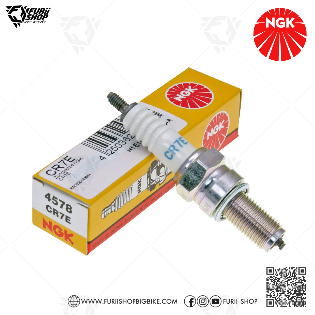 หัวเทียน NGK รุ่น NICKEL STANDARD ขั้ว NICKEL ( CR7E ) ใช้สำหรับ Mio 125i/125RR/125iMX / T-MAX / XP500 / Burgman200