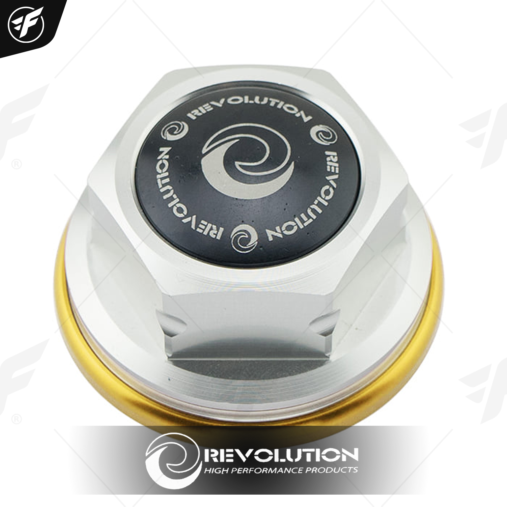น็อตล็อคแผงคอกลาง(3ชั้น) REVOLUTION MONKEY-125/CT-125/CB-150R/MSX-125 ทองเงิน