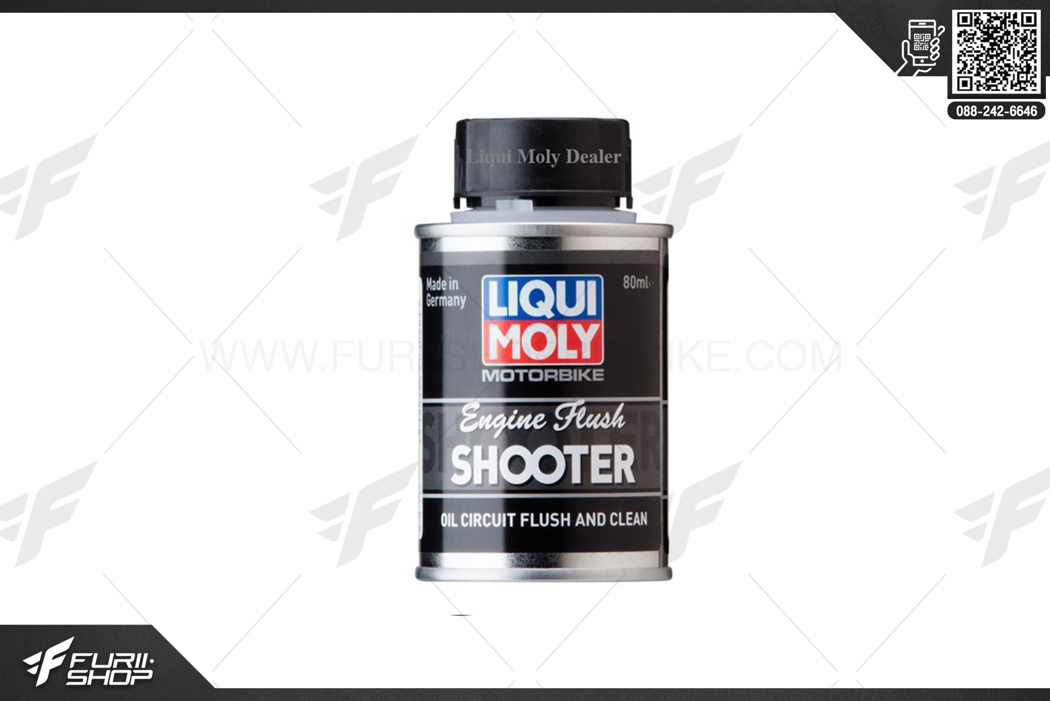น้ำยาทำความสะอาดภายในเครื่องยนต์ LIQUI MOLY Motobike Engine Flush Shooter (80ml)