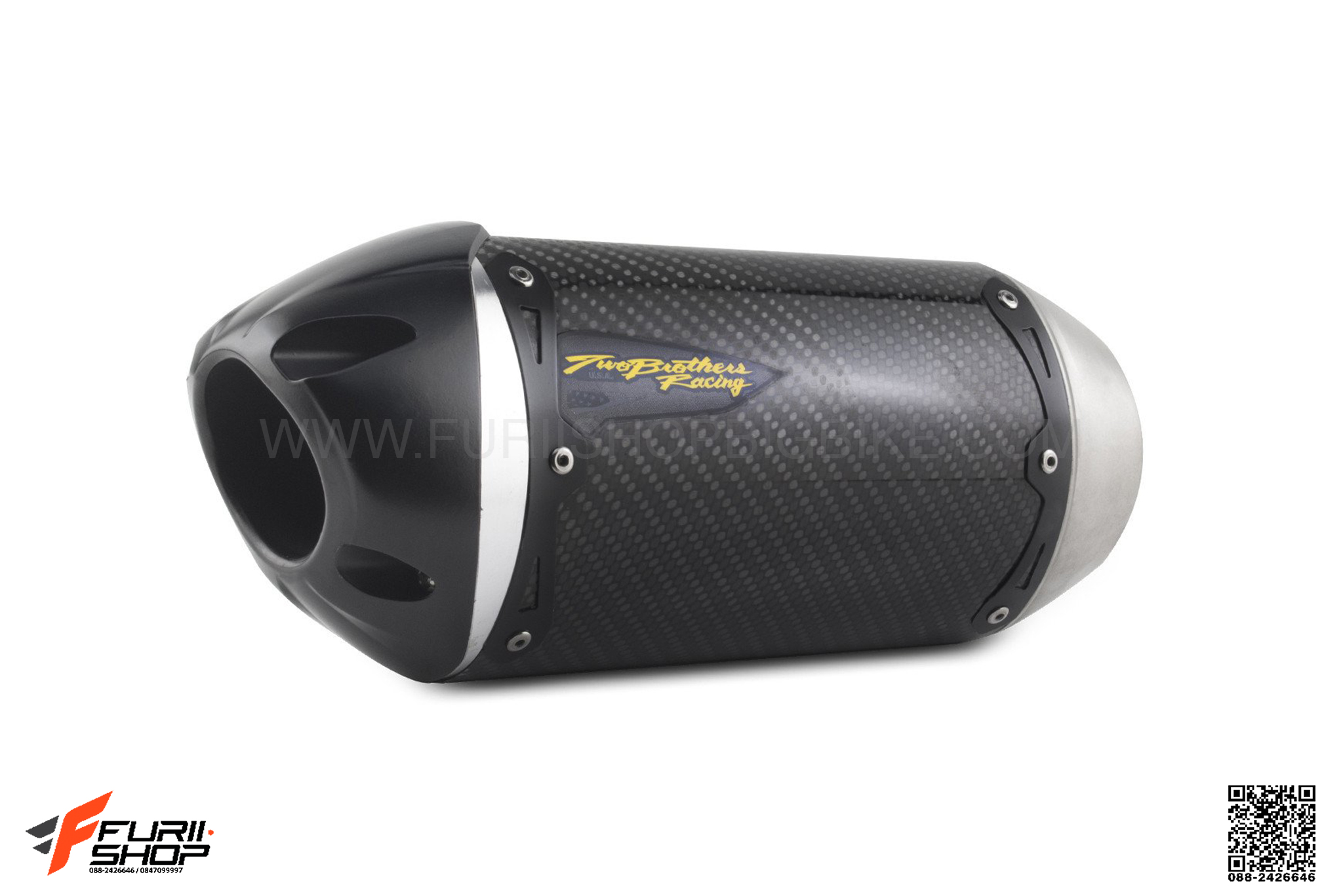 ท่อมอเตอร์ไซค์ TWOBROTHER SLIP-ON CARBON FOR HONDA CRF250 ท่อแต่ง ท่อสูตร ท่อบิ๊กไบค์ ท่อBigbike ท่อไอเสีย