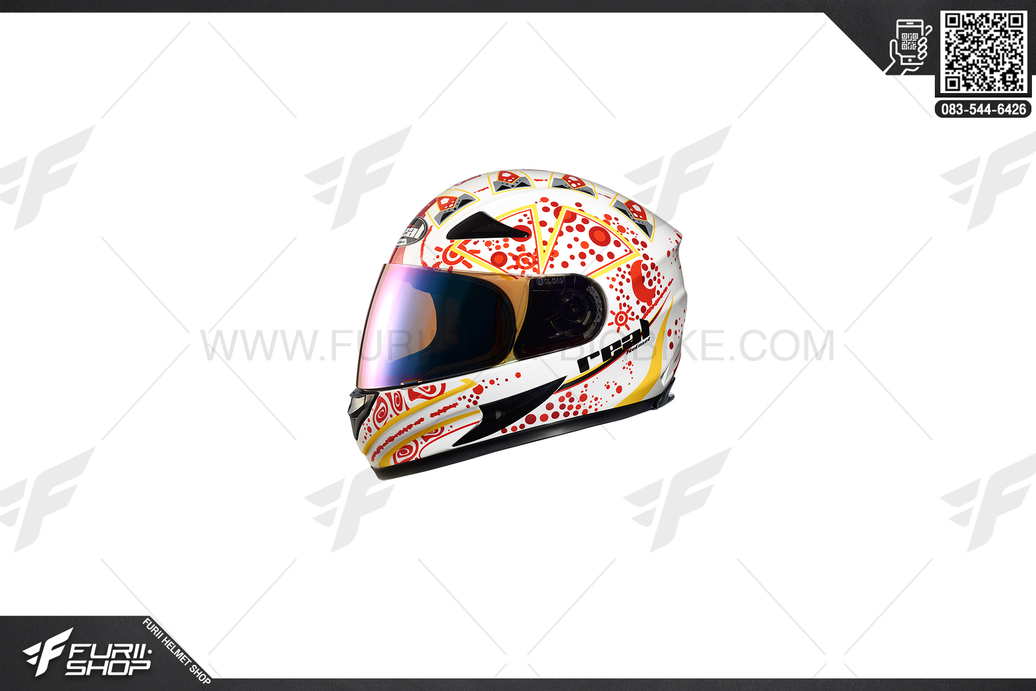 หมวกกันน็อค Real HORNET GP RACE WHITE/RED