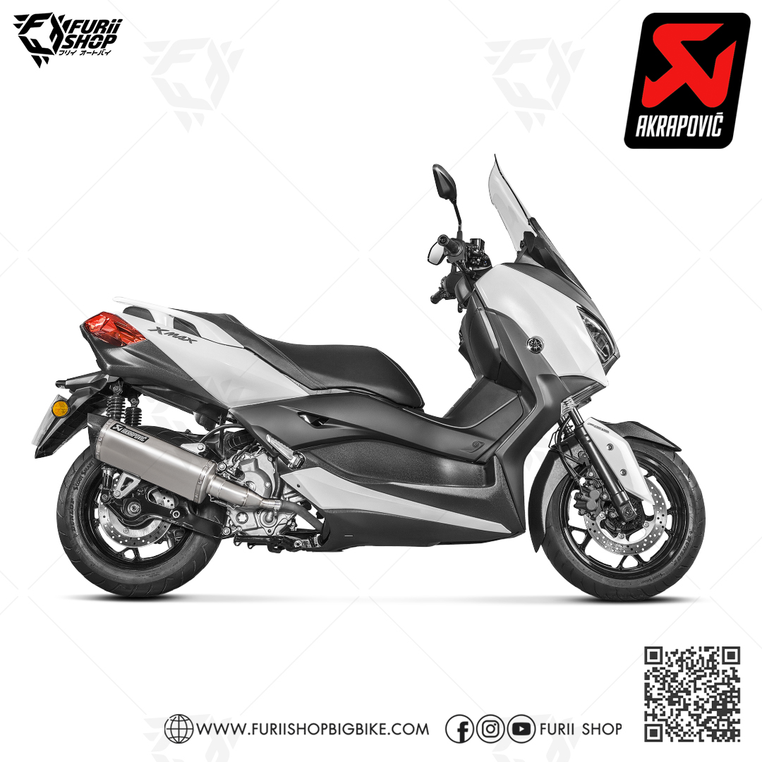 ท่อแต่ง Akrapovic Slip on Titanium Logo Special Aluminium Edition 2021 Euro 5 : for Yamaha XMax300 2017-2020/All new euro5 2021-2022