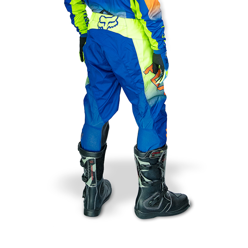 กางเกงขับรถวิบาก กางเกงจักรยานยนต์วิบาก กางเกงวิบาก Motocross สีน้ำเงินเขียว