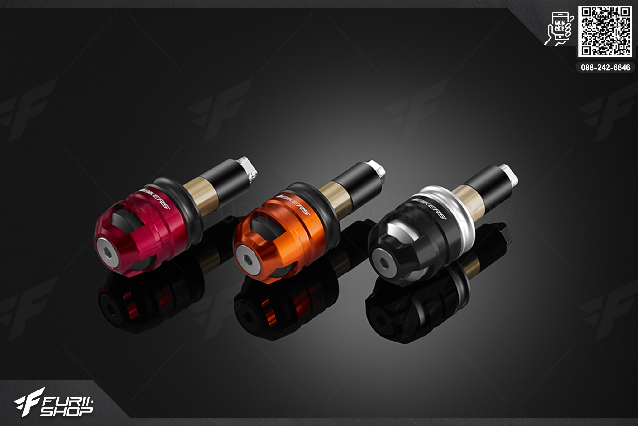 ตุ้มปลายแฮนด์ Handle Bar Caps (used with BIKERS Handle Bar) Bikers Kawasaki Ninja300 ABS