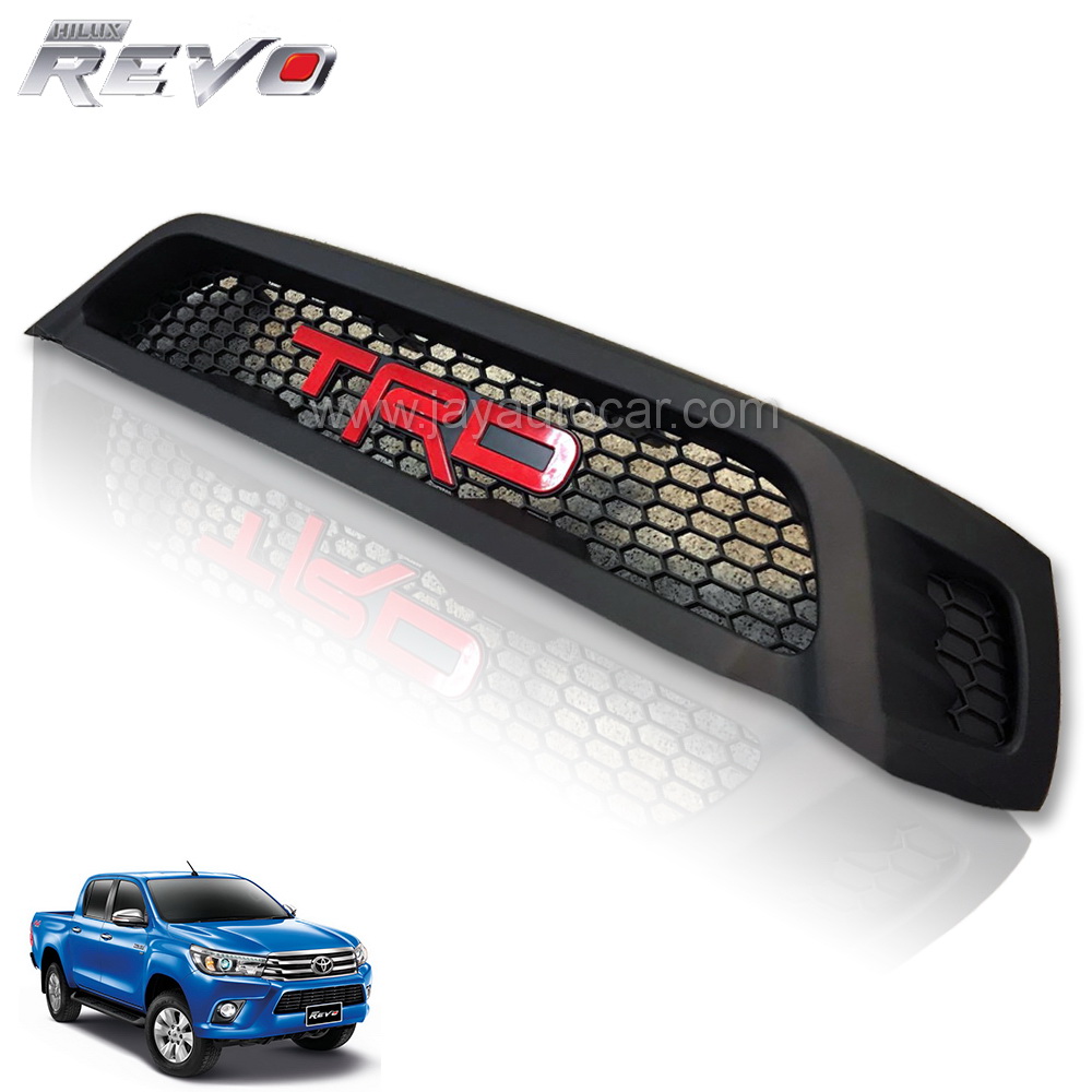 กระจังหน้าแต่ง Revo โลโก้ TRD แดงตัวใหญ่ รถกะบะ Toyota Hilux Revo สำหรับ โตโยต้า รีโว้ 2015-2017 สวย ดุดัน