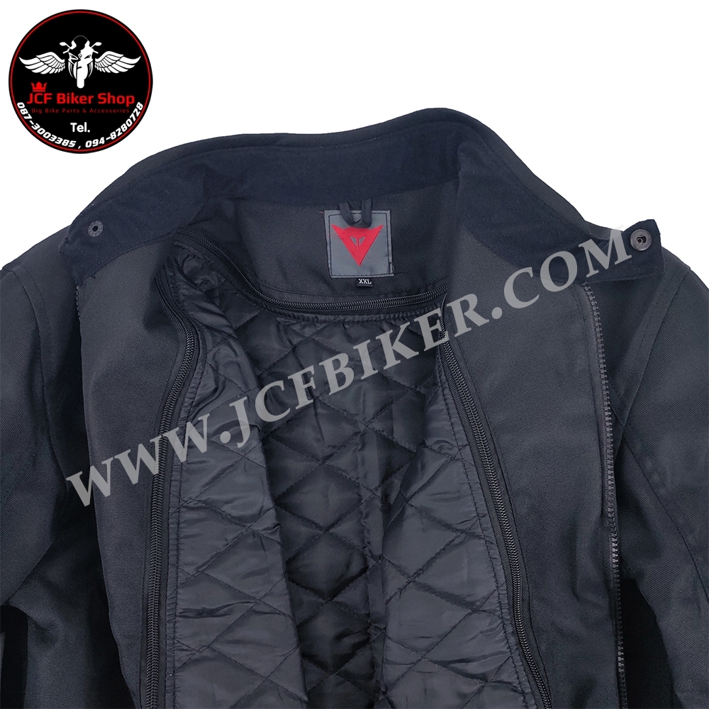 เสื้อการ์ดมอเตอร์ไซค์ Dainese 46 ผ้าคอร์ดูร่ามีแถบสะท้อนแสงเพิ่มความปลอดภัยยามค่ำคืน Innerซับในถอดได้ การ์ด 5 จุด