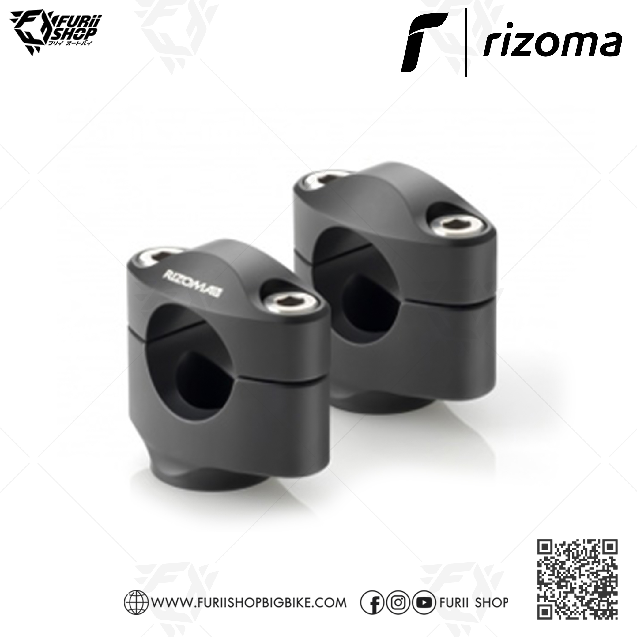ตุ๊กตาแฮนด์ ทรงสูง Rizoma Risers 42 mm. : for Universal