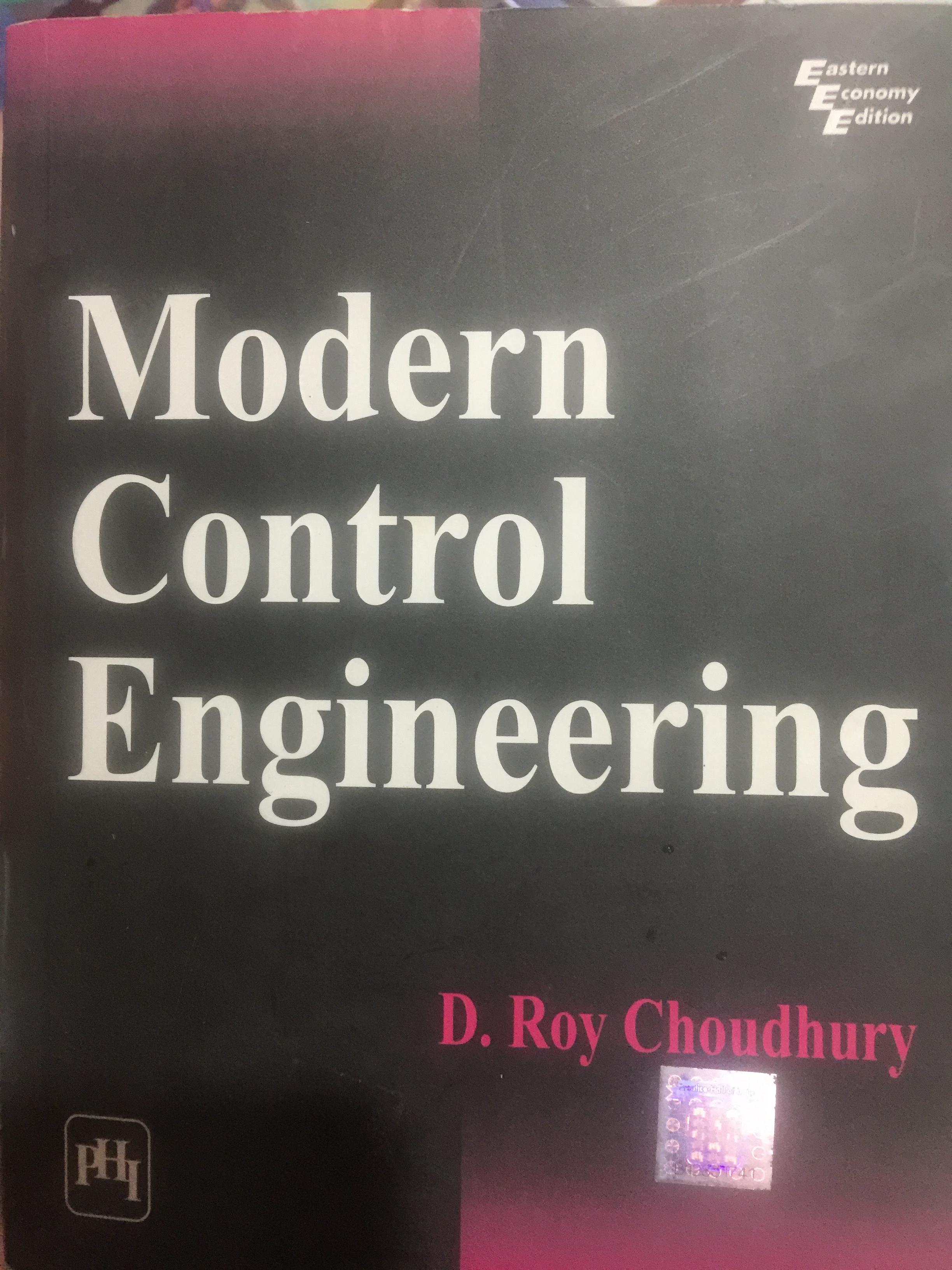 MODERN CONTROL ENGINEERING ผู้เขียนD.Roy Choudhry 0 กก.