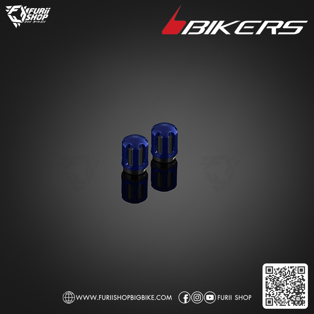 จุกลมอลูมิเนียม รุ่นพรีเมียม (คู่) (C0950) Bikers Premium Aluminum Tire Valve Caps : for Yamaha YZF-R3 2015-2018