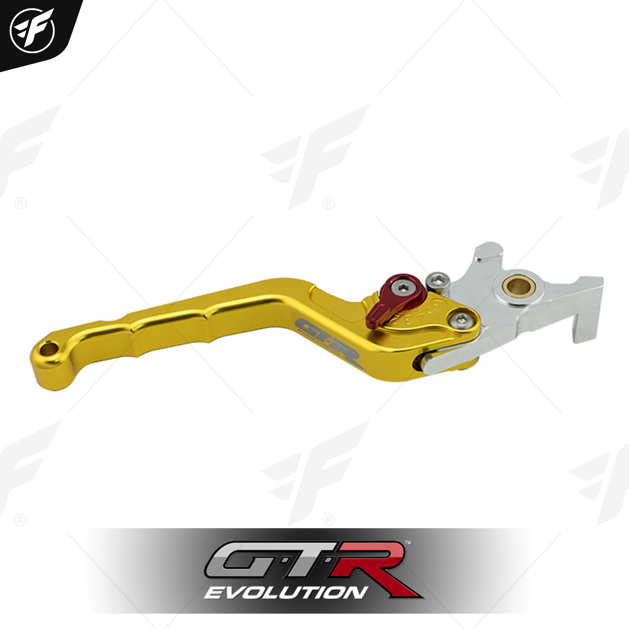 มือเบรค (ปรับ 6 ระดับ) CNC GTR CT-125/KSR ทอง (น็อตสแตนเลส)