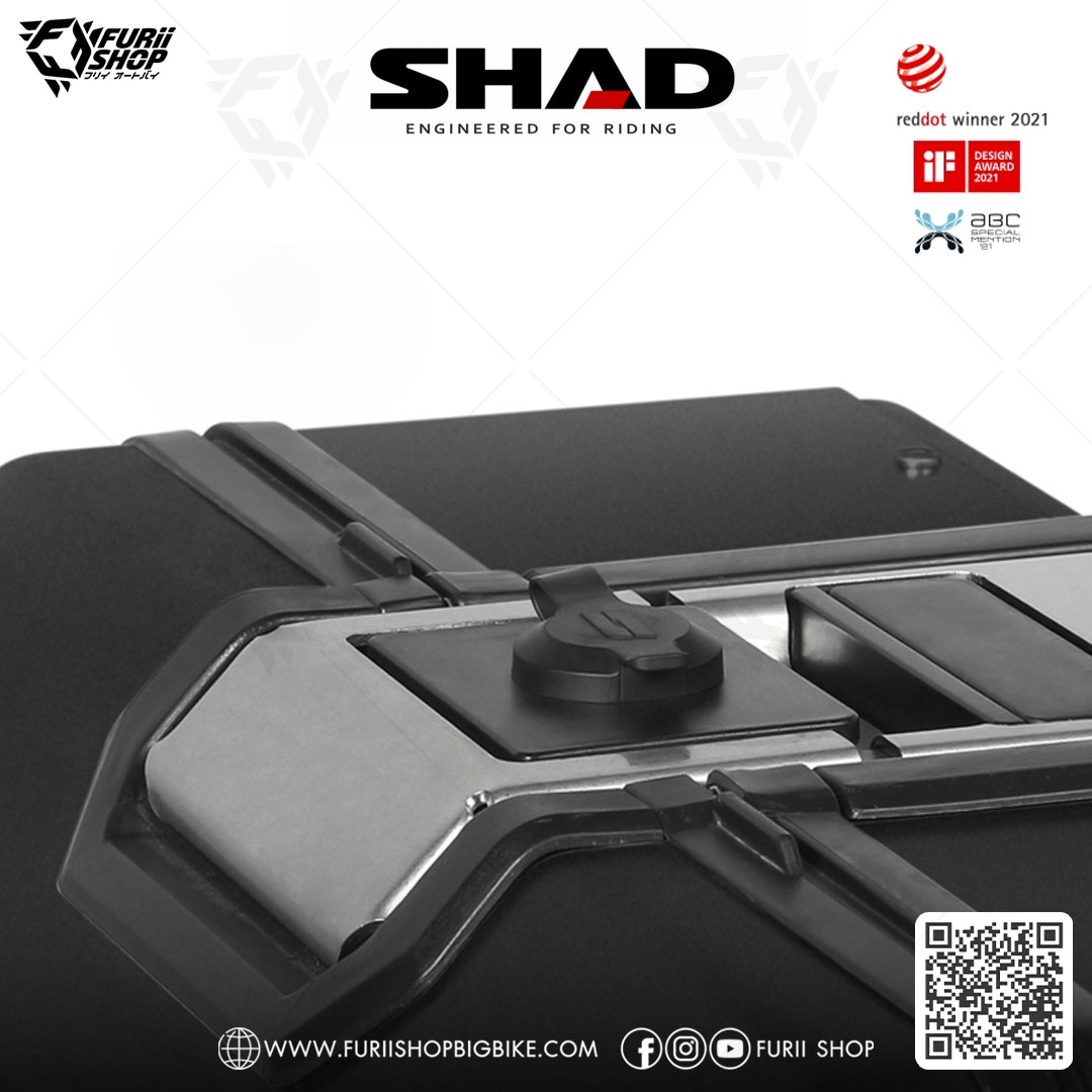 กล่องข้าง SHAD TR36R (ขวา) Black ขนาด 36 ลิตร (ไม่สามารถเก็บหมวกกันน็อคได้) มีตาข่าย และ ชุดกุญแจกล่อง 3 ใบ