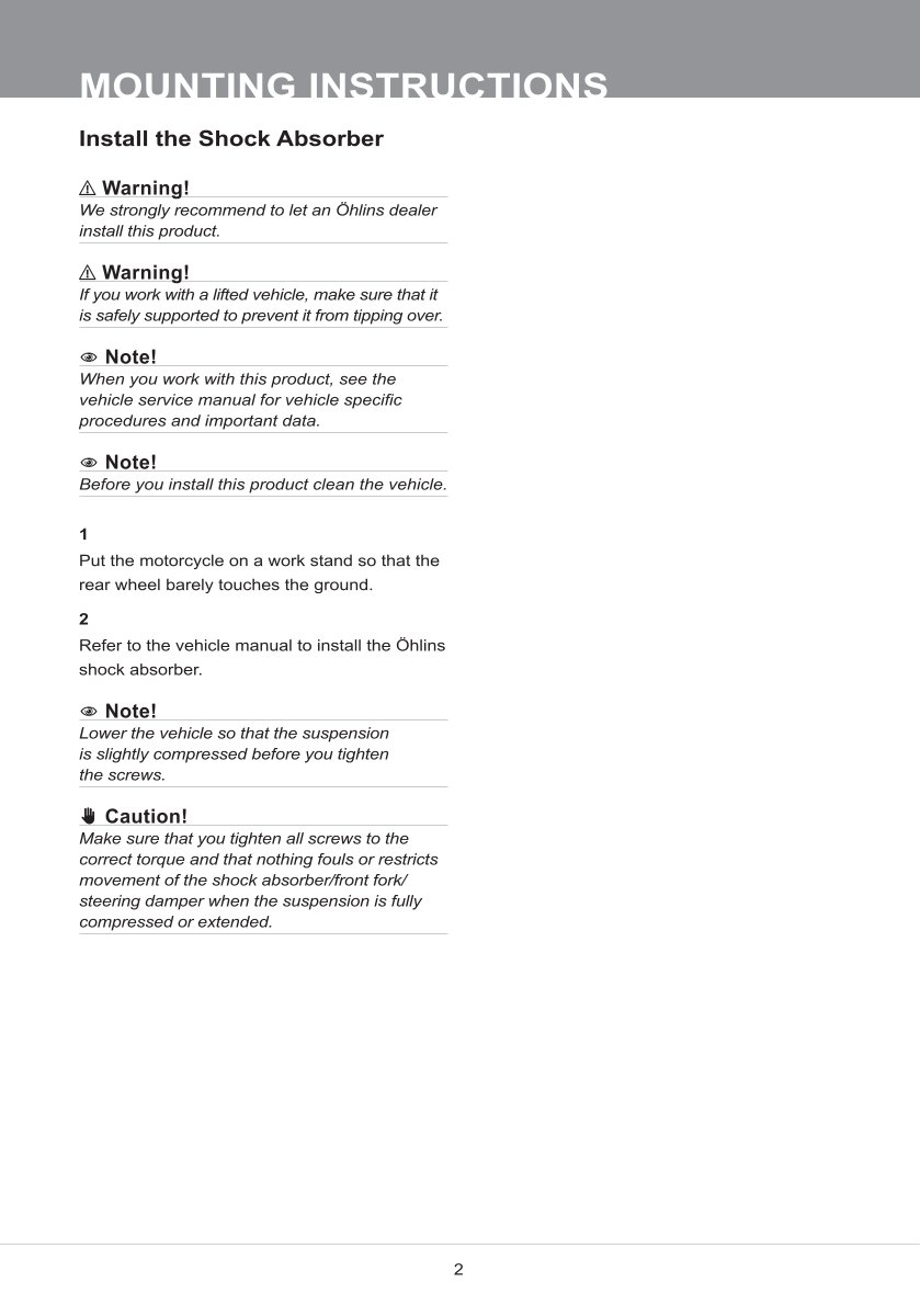 โช๊คหลังแต่ง Ohlins DMX0217 For Stark VARG 2023
