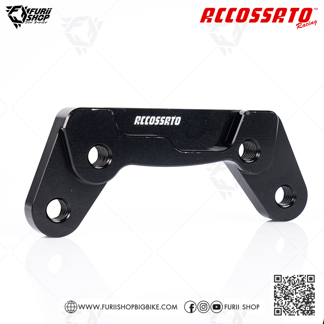 ปั้มล่าง Accossato Rear Axial Brake 2P Caliper CNC (GTS 300) (KITA25-H-OR) : พร้อมขาจับ Vespa GTS 300