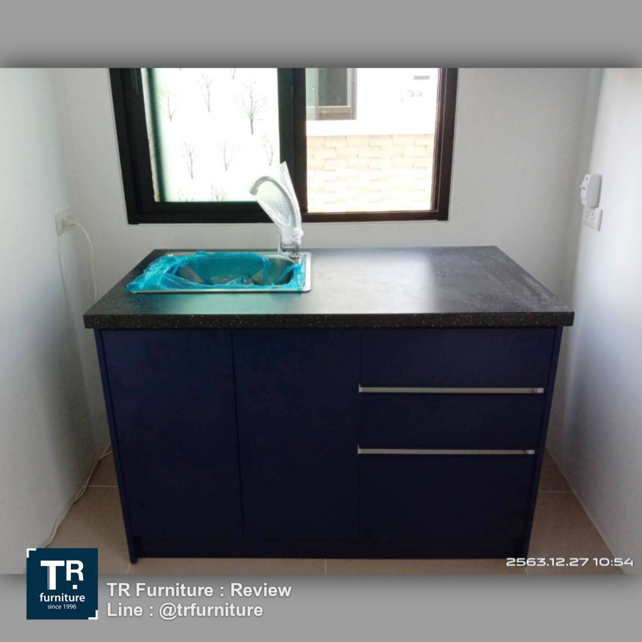 ชุดตู้ครัวสำเร็จรูป รุ่น Saffron 1.2 ม. Top เรียบ